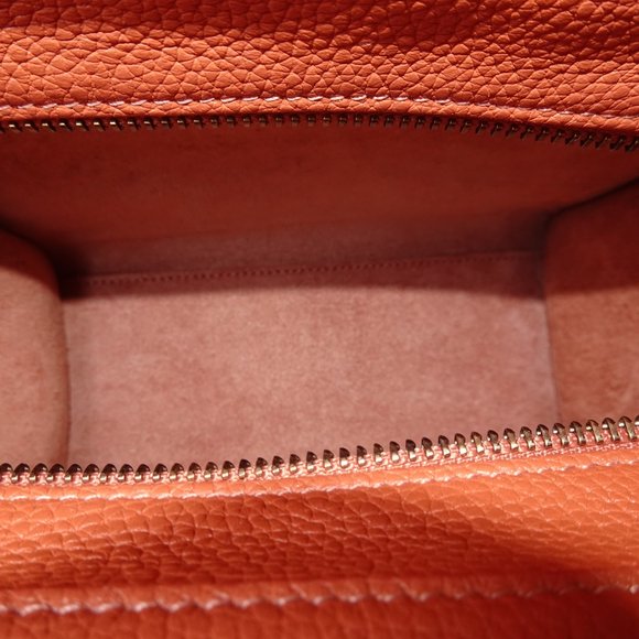 Celine Orange Caviar Leather Nano Shoulder Bag Year 2020 - Picture 9 of 14